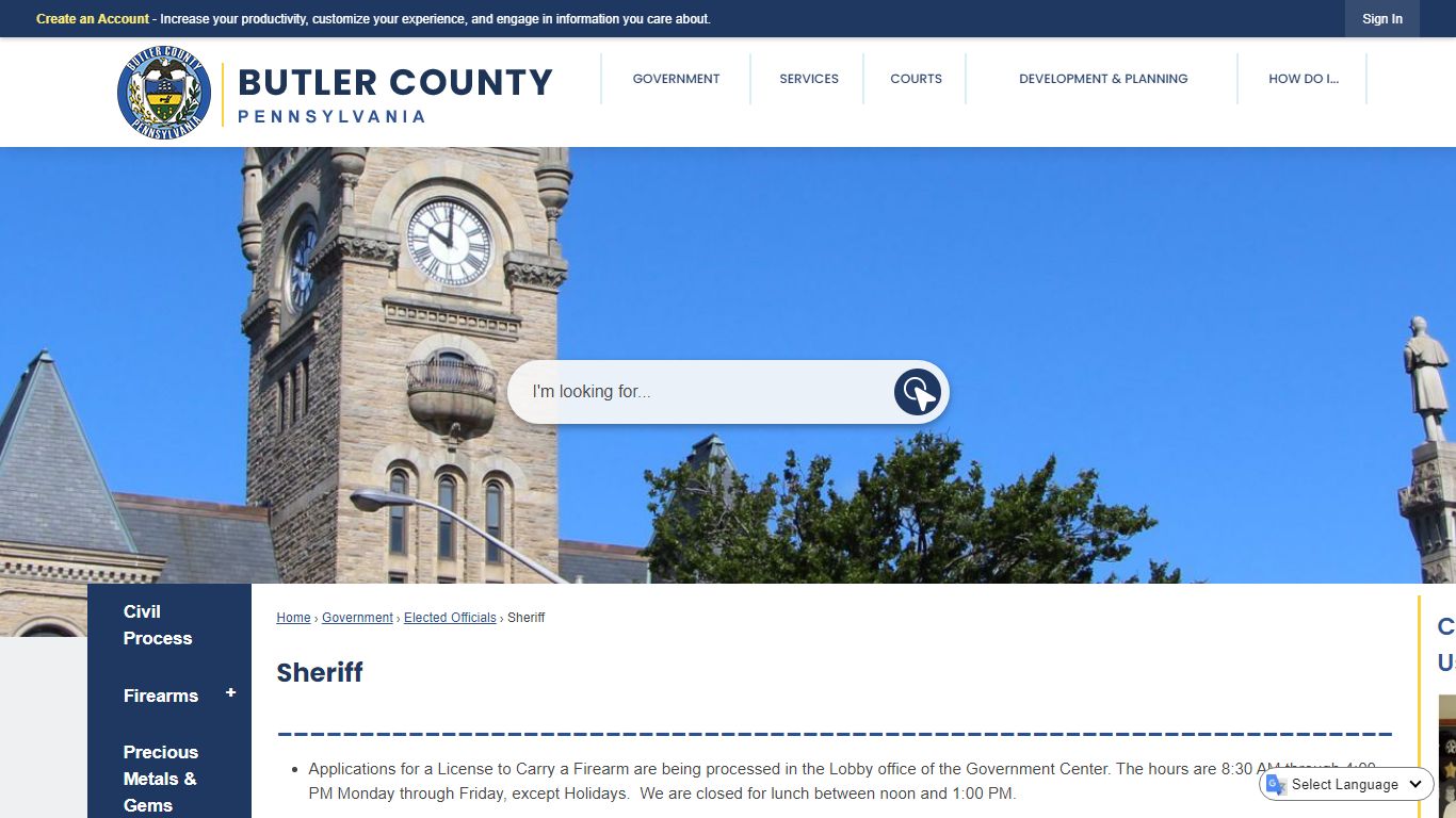 Sheriff | Butler County, PA